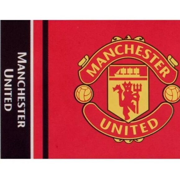 XL Manchester United FC Official Stripe Flag - Picture 1 of 3